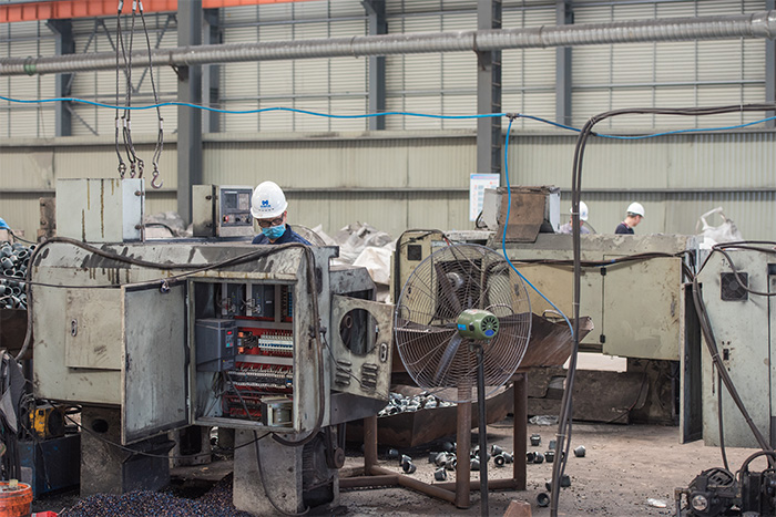 天津网架配件-锥头加工车间